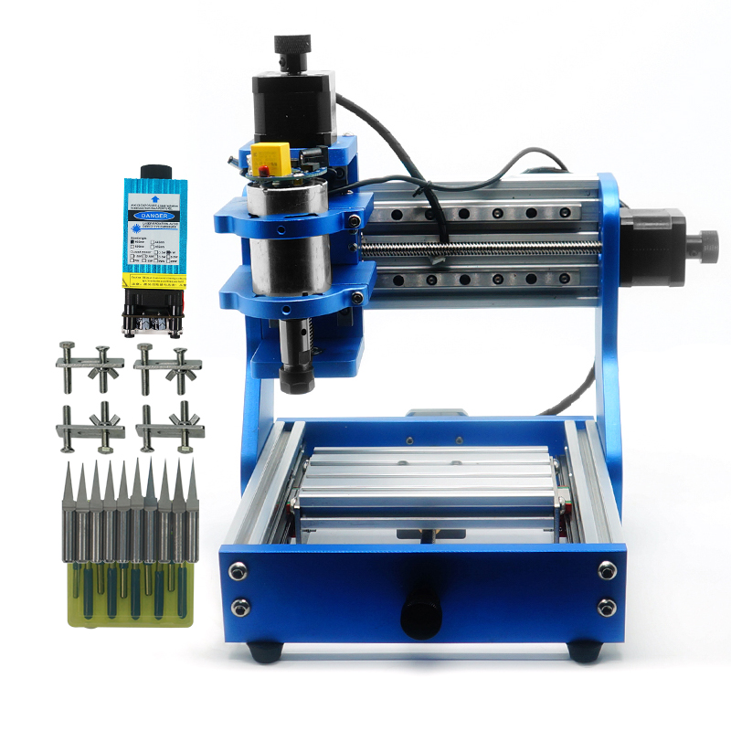 Собранный пакет квадратный рельс мини LY CNC 1310 PRO полный металлический каркас настольный гравировальный станок Pcb фрезерный станок резьба по дереву diy мини cnc маршрутизатор со свечой управления дополнительная функция лазерной гравировки-L11310