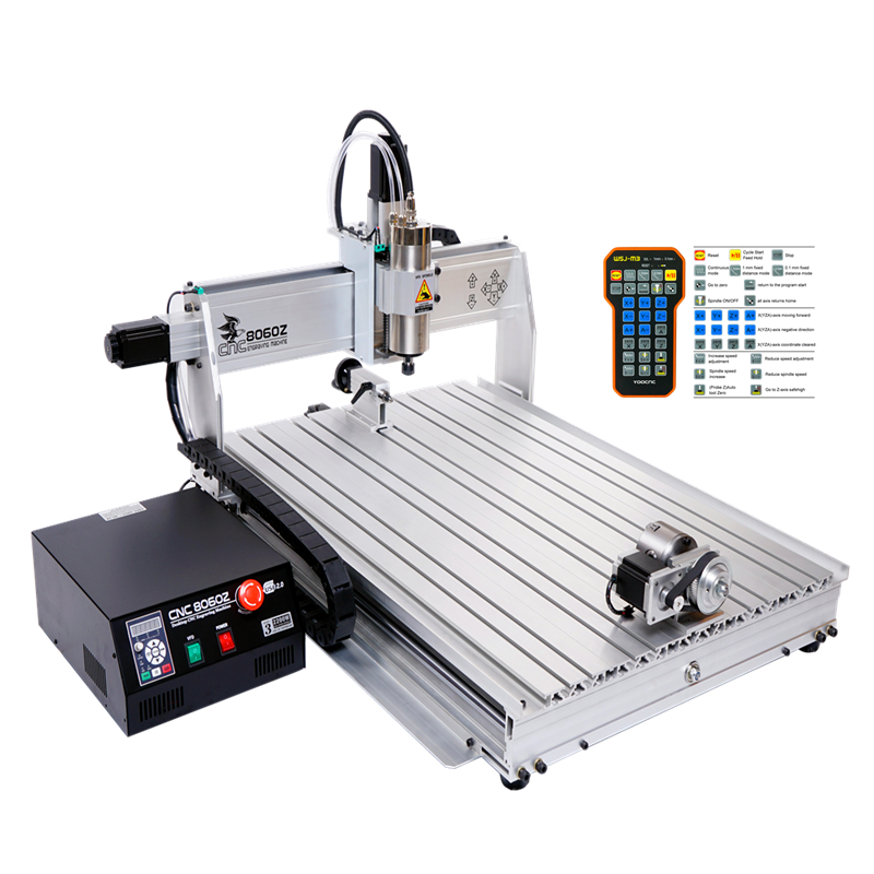 YOOCNC 8060Z CNC гравировальный станок 2200W для ПВХ ABS PCB древесины алюминия работы-CH1047