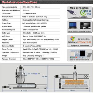 CNC Router Machine 8060Z-2200W USB (8)_更新
