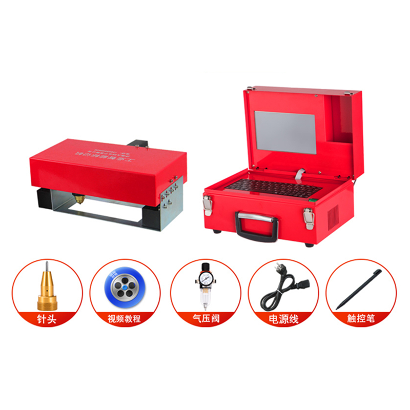 Портативный ручной станок для маркировки металлических табличек с сенсорным экраном, электропневматический станок для нанесения надписей, размеры: 100*20, 135*50, 140*40 мм-CQ1033