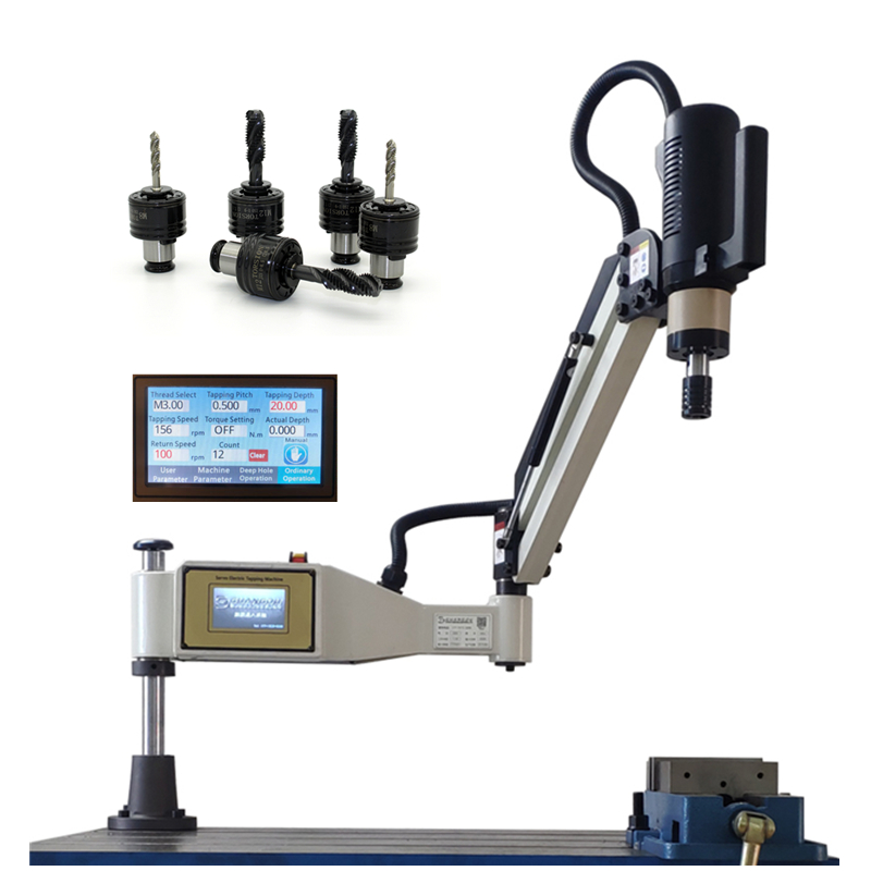 M2-M20 CNC электрический резьбонарезной станок серводвигатель электрический метчик сверление с патронами легко рука электроинструмент резьба машина-CQ1129