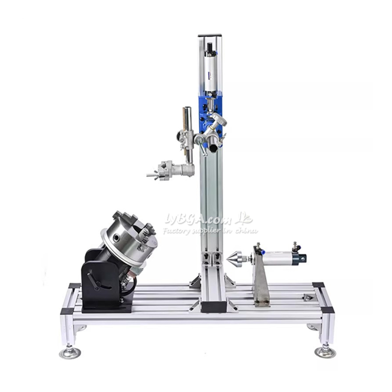 Поворотный позиционер с автоматической регулировкой скорости для сварки пресс-форм, аргонодуговой сварки, ручной лазерной сварки и сварки кольцевых швов; рабочий стол с патронами диаметром 80 мм, 100 мм и 160 мм-L51531