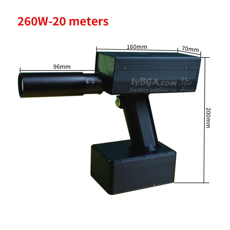 Игрушки для взрослых 260 Вт Источник насоса 3D напечатанный ручной лазерный дистанционный зажигатель Эффективный диапазон по выбору 20 м 60 м Функция теплоотвода-L60016-1