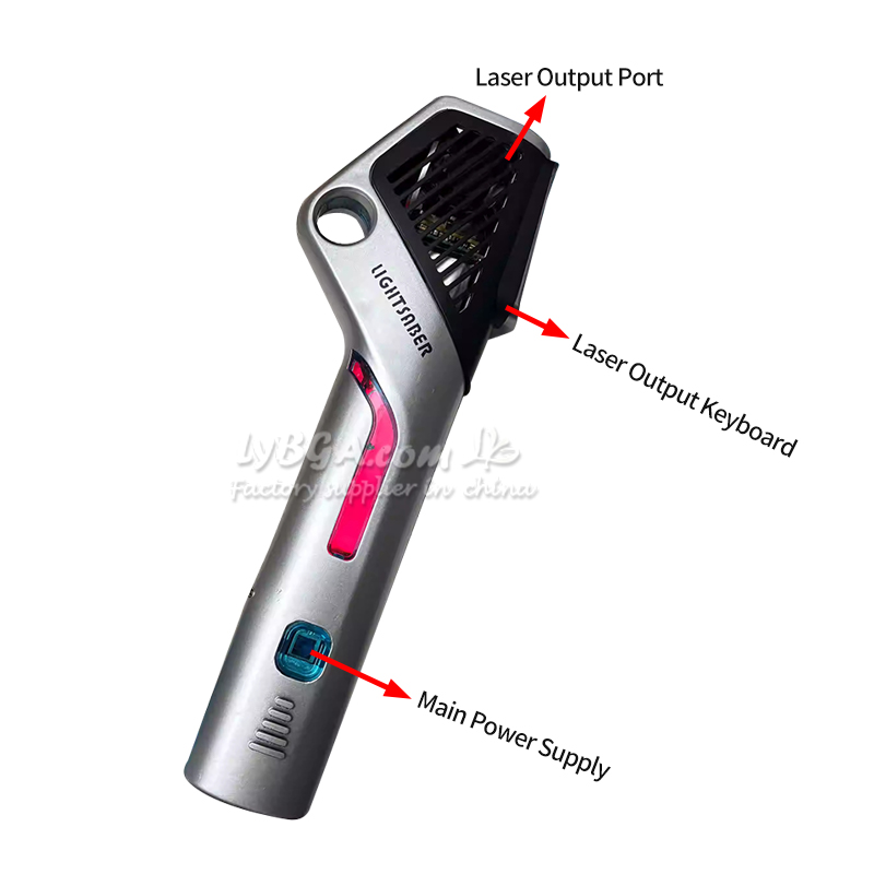 DIY Взрослые игрушки 70W Lightsaber Световой меч Модель Ручной лазерный пульт дистанционного зажигания со встроенным прицеливания красный свет / Off-Axis-L60011