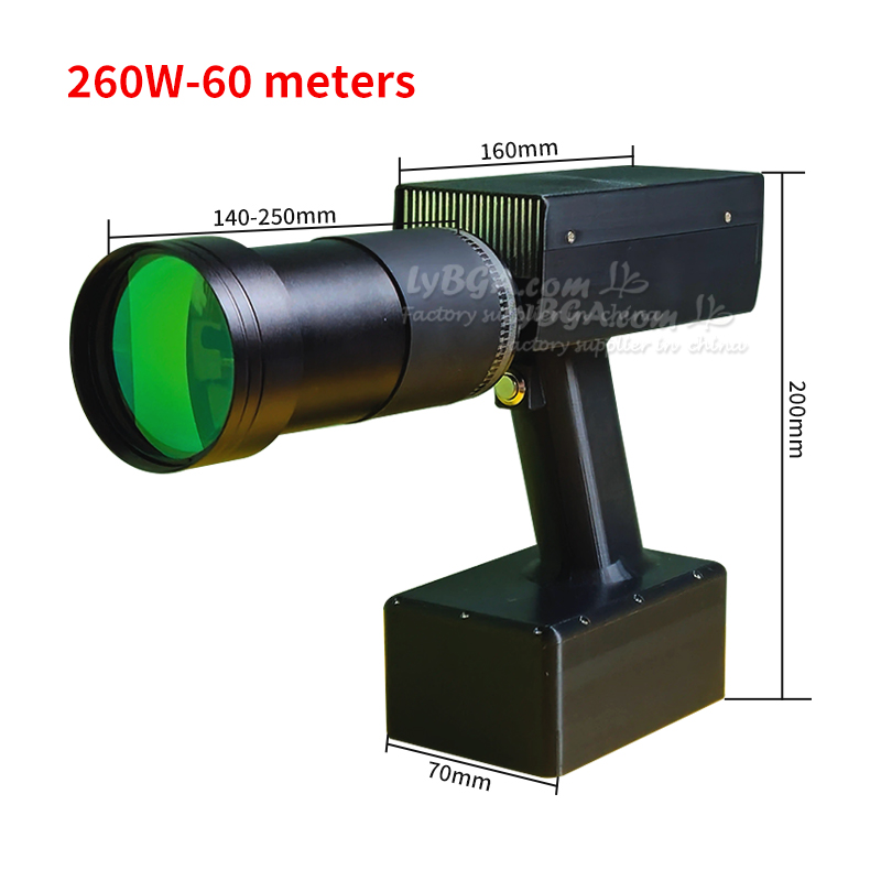 Игрушки для взрослых 260 Вт Источник насоса 3D напечатанный ручной лазерный дистанционный зажигатель Эффективный диапазон по выбору 20 м 60 м Функция теплоотвода-L60016-1