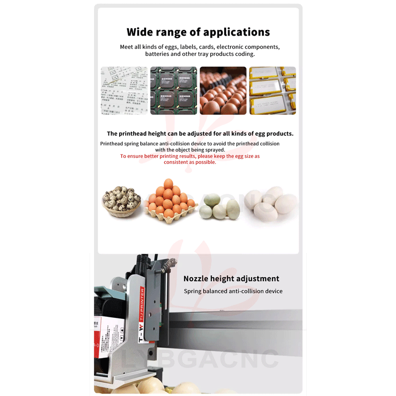 Y-Полностью автоматический специальный струйный принтер для яиц ОК
