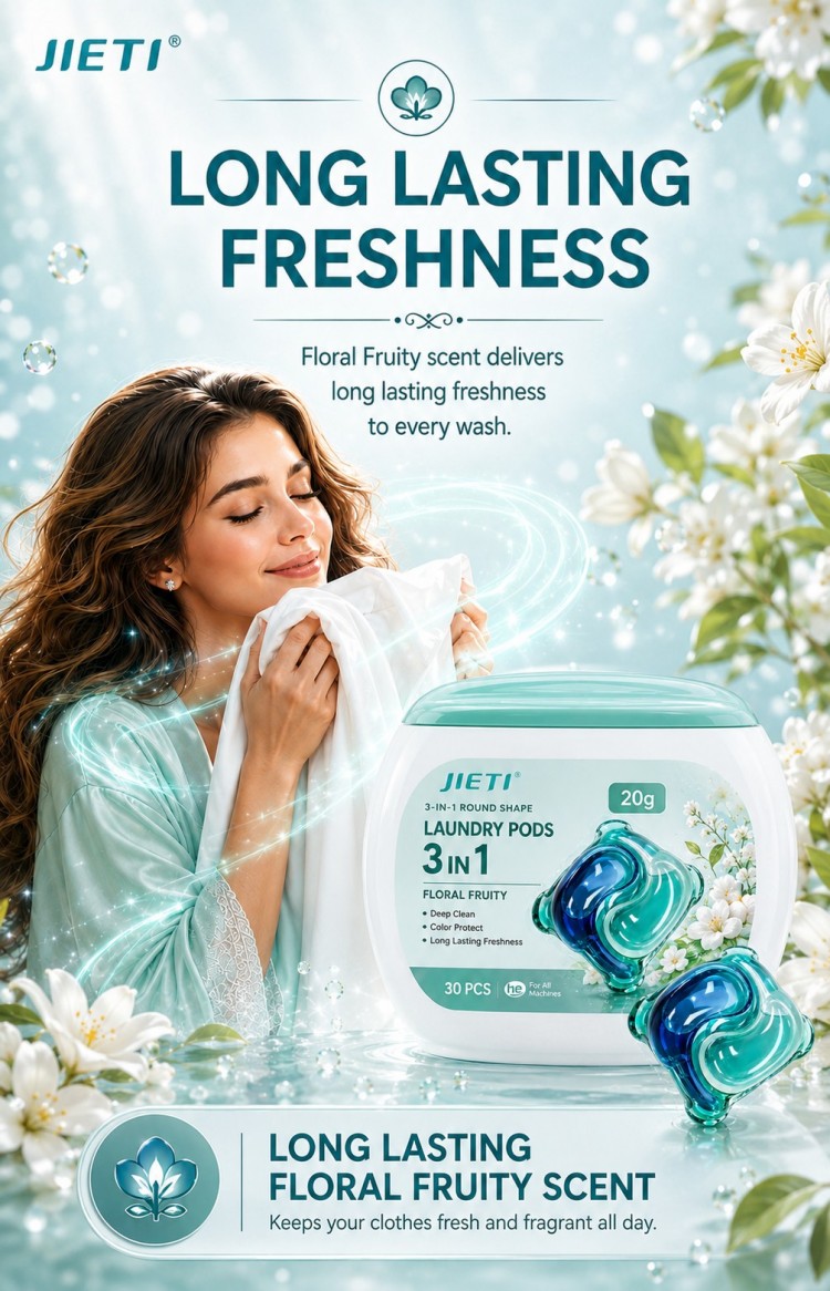 Капсулы для стирки JIETI Floral Fruity 20 г, трехкамерные 952 (3)
