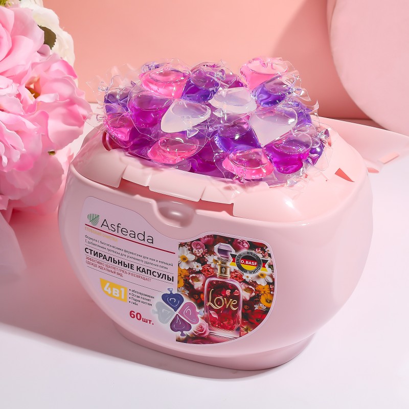 Капсулы для стирки белья (60капсул) – Глубокая очистка, стойкий аромат, подходят для всех типов стиральных машин.