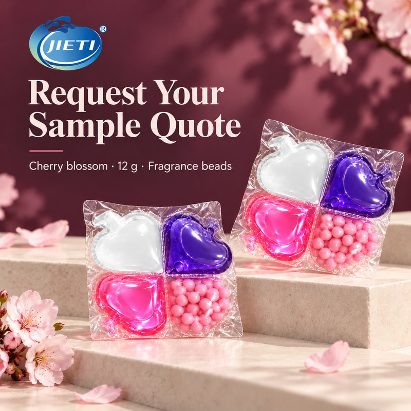 Капсулы для стирки белья JIETI Sakura на четыре отделения