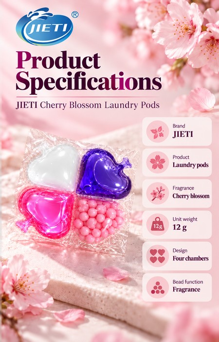 Капсулы для стирки белья JIETI Sakura на четыре отделения 9302 (9)