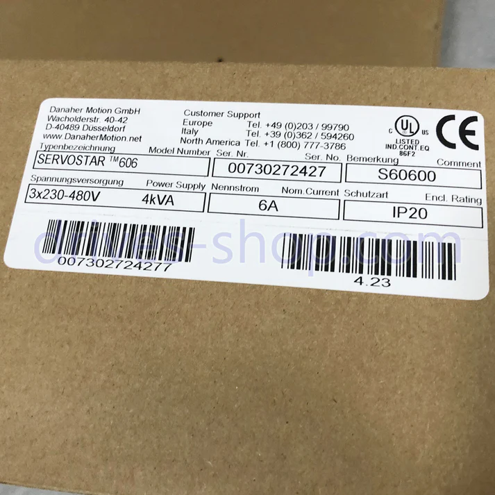 1PC Новый Kollmorgen SERVOSTAR 606 S60600 Сервопривод VIA DHL