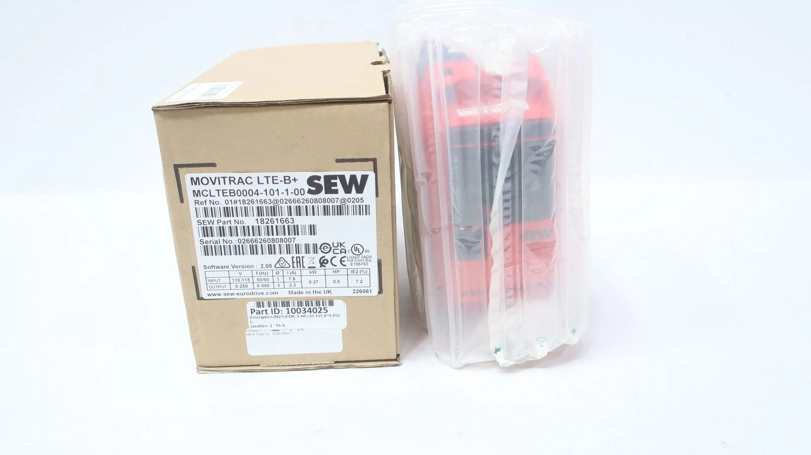 SEW-EURODRIVE MOVITRAC LTE-B Серийный частотный преобразователь MCLTEB0004-101-1-00 | 380-480V Трёхфазный привод двигателя
