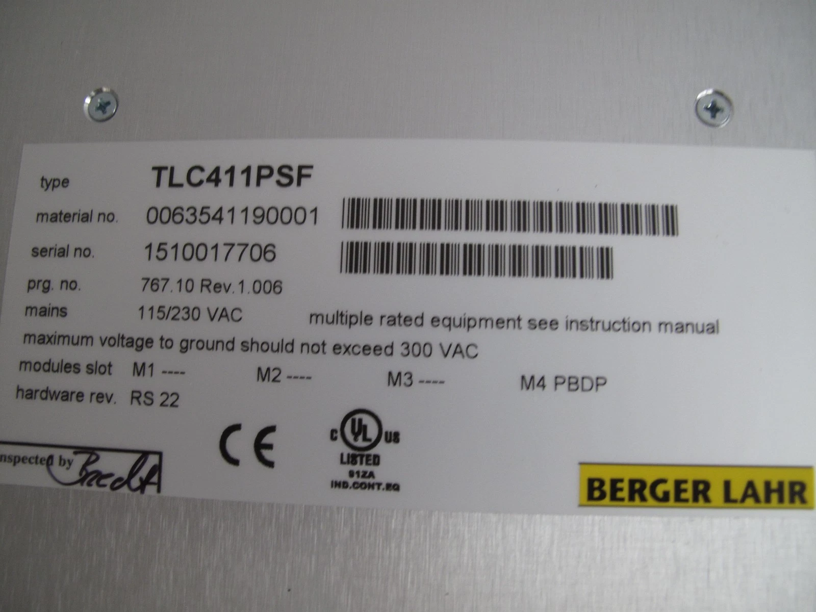 Berger Lahr TL Series TLC411PSF Промышленные прецизионные приводы
