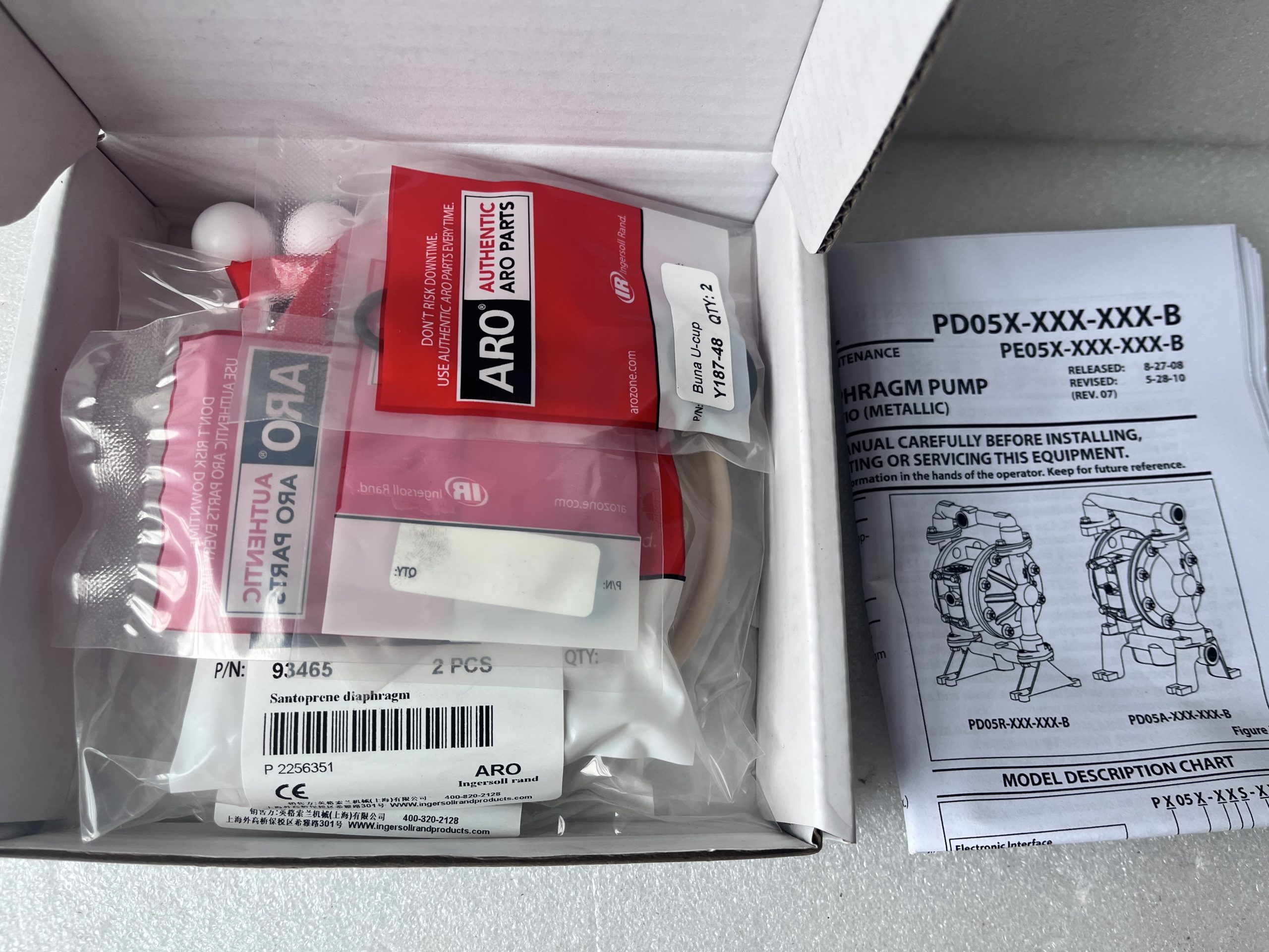 Сервисный комплект ARO 637427-TT для диафрагменных насосов Ingersoll Rand