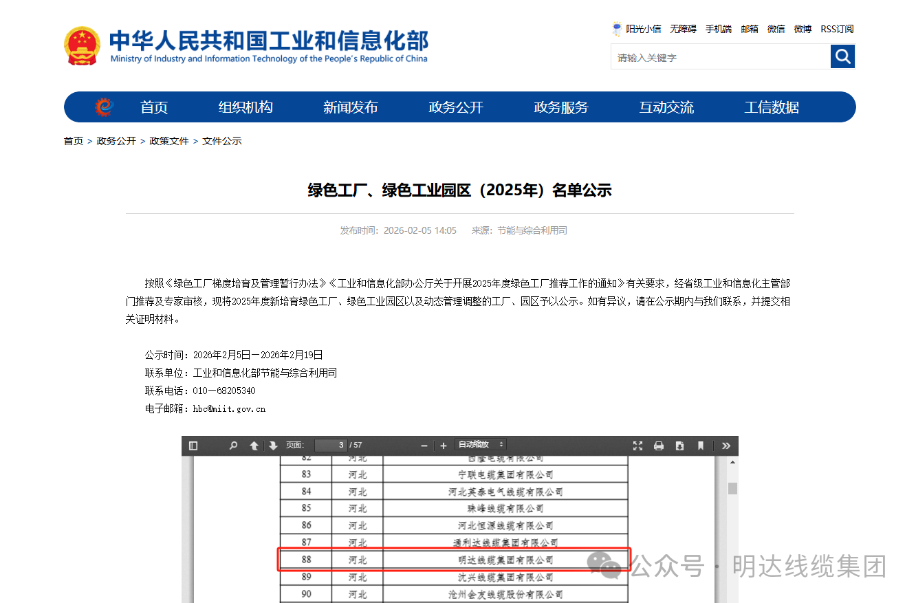 Компания Mingda Cable Group включена в Национальный (1)