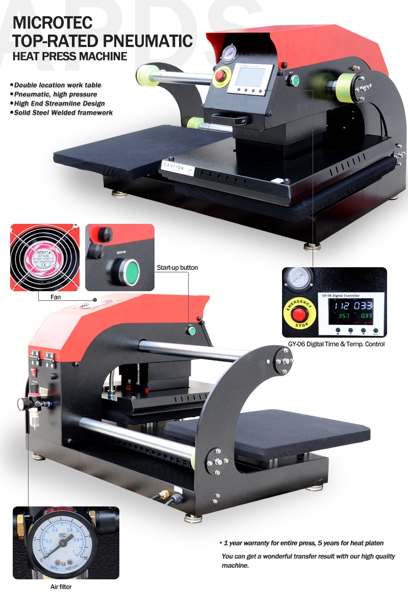 APDS Double Station Shuttle Heat Press Machine