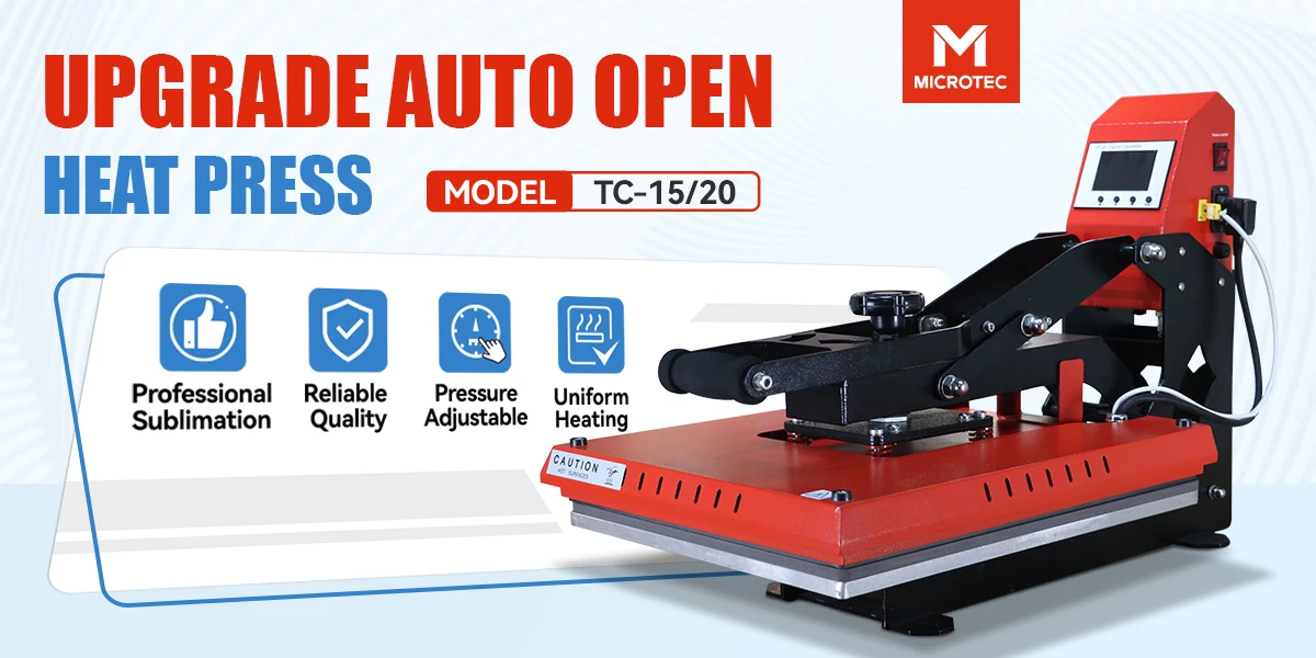 TC-15-20 AUTO OPEN HEAT PRESS