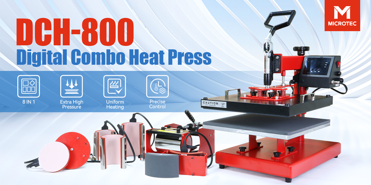 DCH-800 — многофункциональный промышленный прес для термотрансфера 8 в 1 (38×38 см): Лидер по соотношению цена-качество для полноценной кастомизации в формате POD