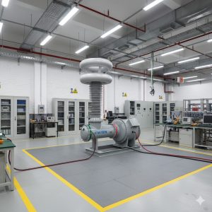 Испытательный трансформатор с частичным отсутствием разряда и газовым наполнением