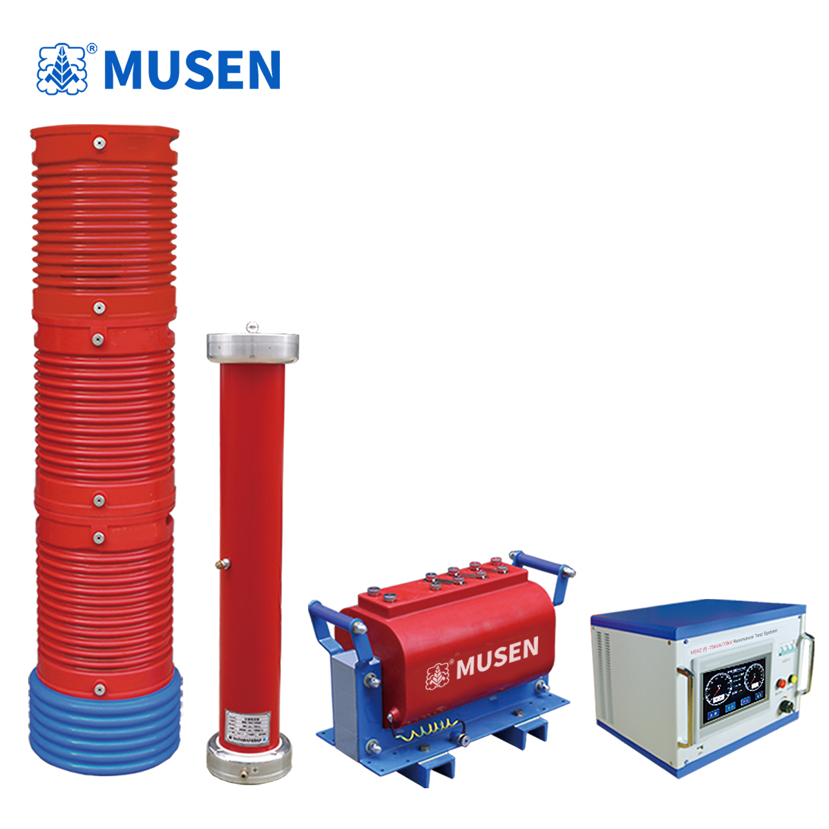 Резонансная система испытаний переменного тока, система резонансных испытаний переменного тока, система резонансных испытаний переменного тока с регулируемой частотой 75 кВА 75 кВ 30-300 Гц