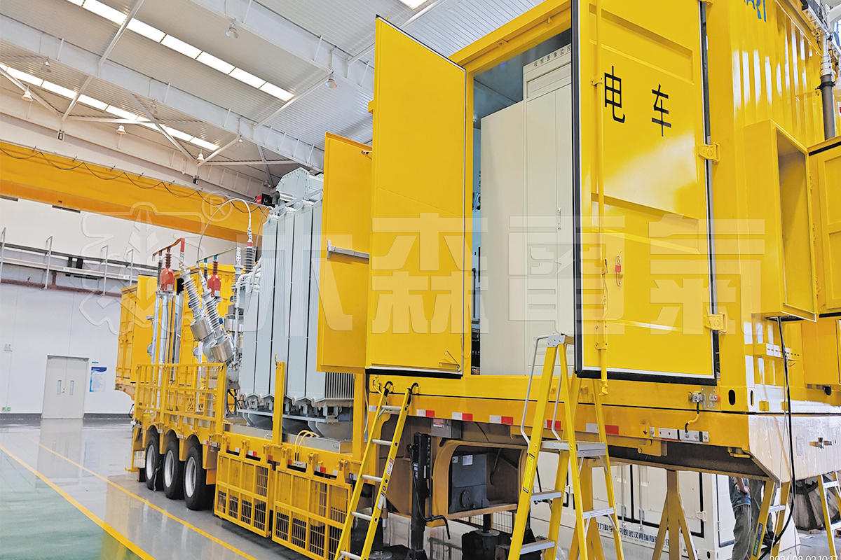 Испытание шин на выдерживаемое напряжение на мобильном распределительном транспортном средстве NARI Group