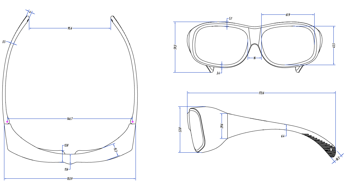 Защитные очки OD7+ для работы с лазерами
