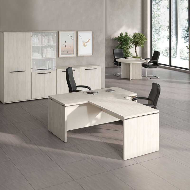 Современная минималистичная офисная мебель, доступная в различных размерах.