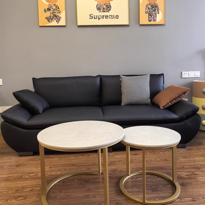 Китай деловой диван,Черный кожаный офисный диван, диван для деловых встреч и переговоровзавод Поставщик - ООО компания Гуанчжоу Мэйи Мебель