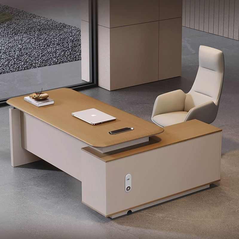 современный стол босса，Современный минималистский стол, стол менеджера, компьютерный стол со шкафом для хранения вещей