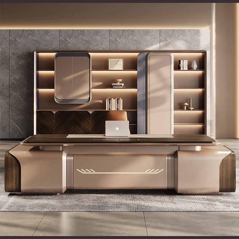 столы для офиса，Высококлассный рабочий стол, разработанный для офисной работы руководителя.