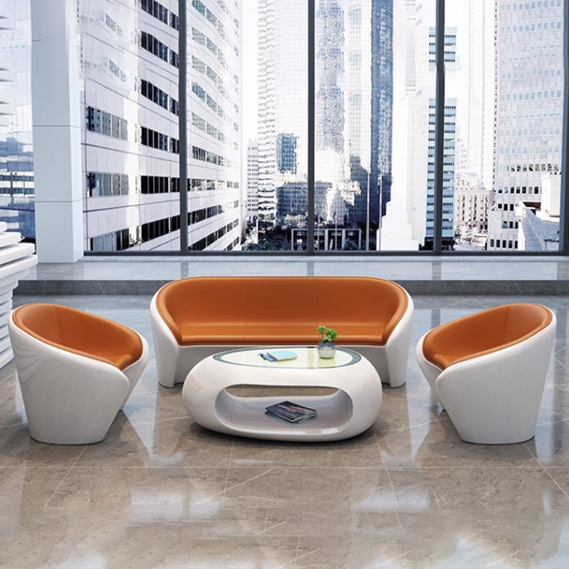 офисные диваны，Современный минималистский комплект офисных диванов, диван для приемной и совещаний, комбинация диванов для деловых повседневных встреч.
