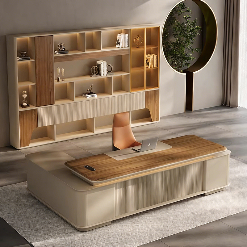 Китай Элитный офисный стол руководителя с подсветкой из высокотемпературной эмализавод Поставщик - ООО компания Гуанчжоу Мэйи Мебель