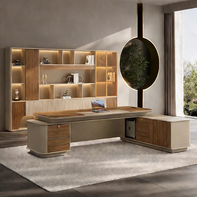 Китай Элитный офисный стол руководителя с подсветкой из высокотемпературной эмализавод Поставщик - ООО компания Гуанчжоу Мэйи Мебель