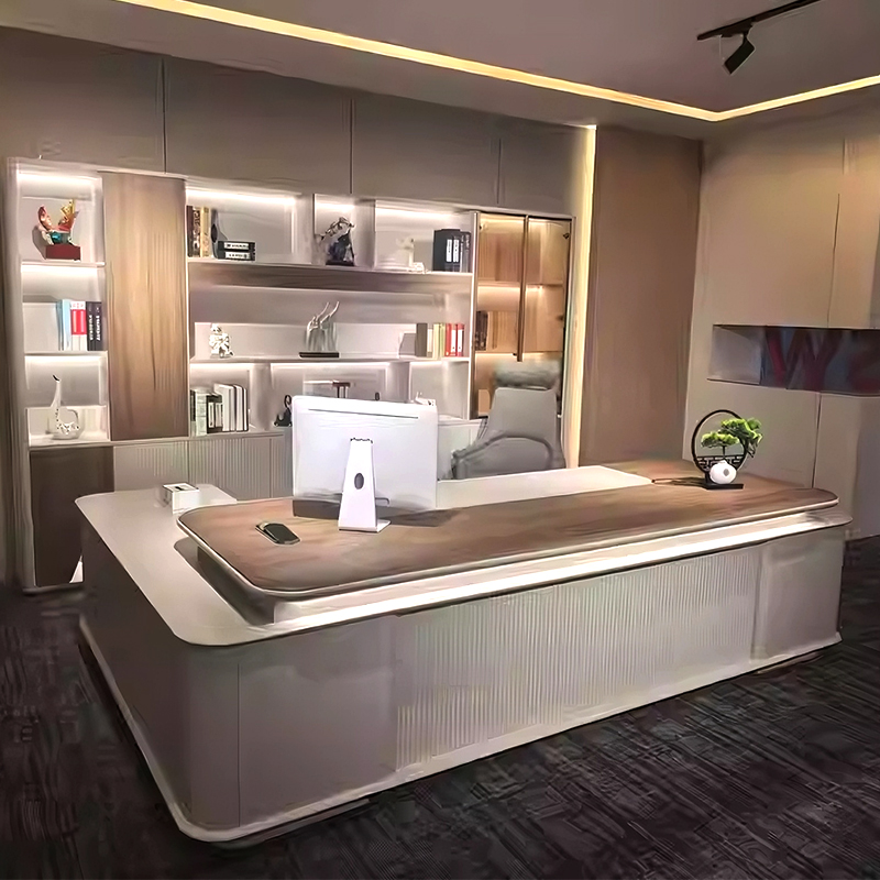 Китай Роскошный представительский стол, изготовленный на заказ из МДФ с высокотемпературной покраской.завод Поставщик - ООО компания Гуанчжоу Мэйи Мебель