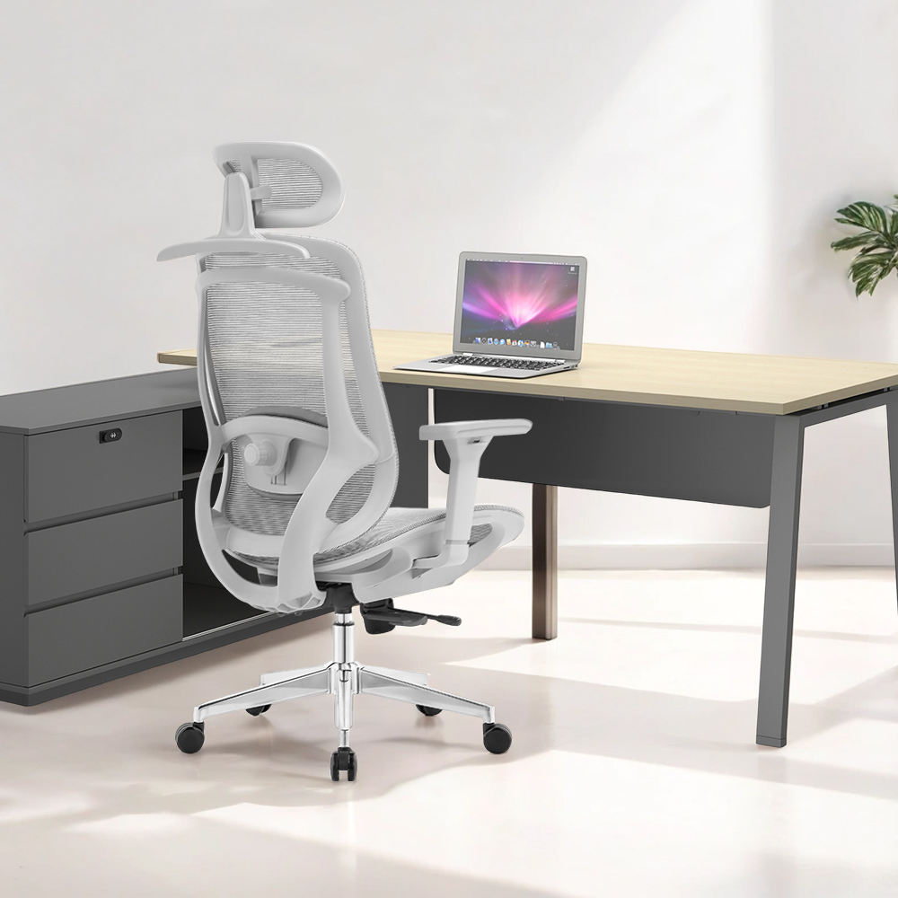 Китай Эргономичное офисное кресло с сетчатой спинкой и алюминиевой базойзавод Поставщик - ООО компания Гуанчжоу Мэйи Мебель