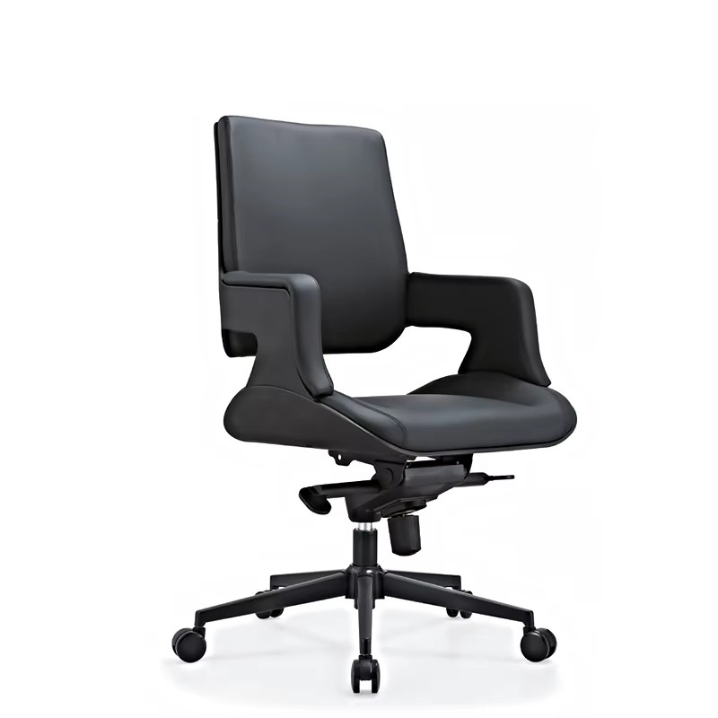 Офисное кресло натуральная кожаное с эргономичным дизайном