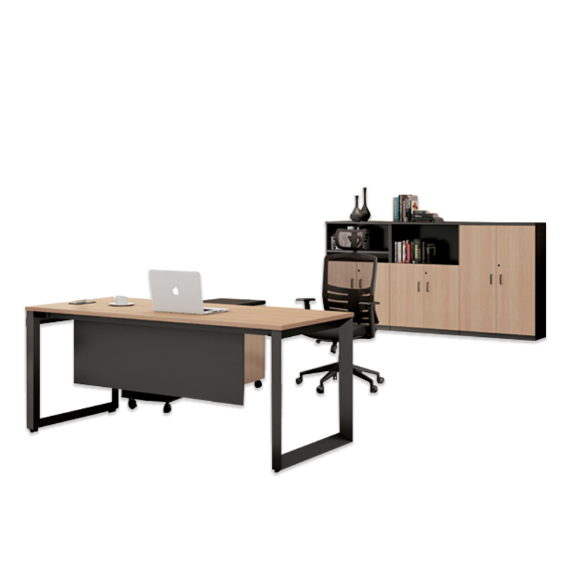 Китай Ультраминималистичный офисный стол из комбинации стали и дерева.завод Поставщик - ООО компания Гуанчжоу Мэйи Мебель