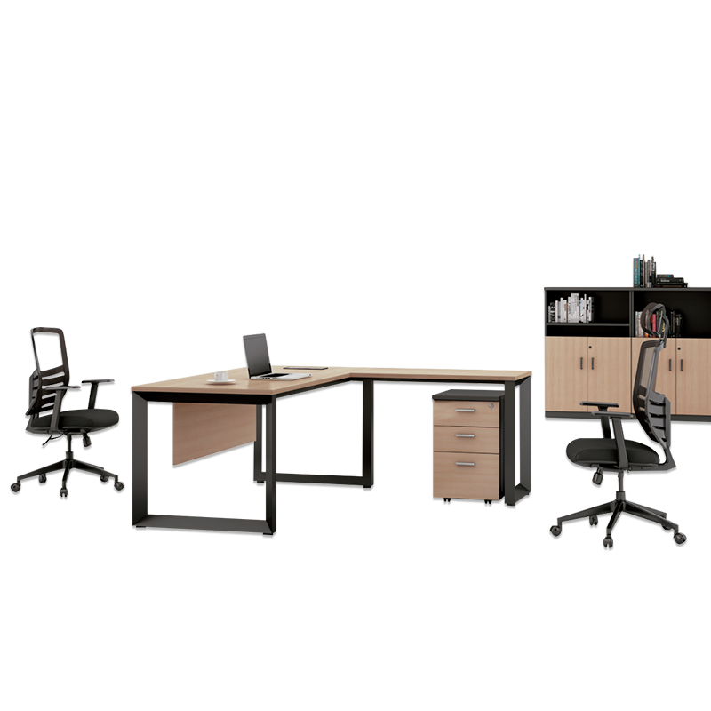 Китай Ультраминималистичный офисный стол из комбинации стали и дерева.завод Поставщик - ООО компания Гуанчжоу Мэйи Мебель