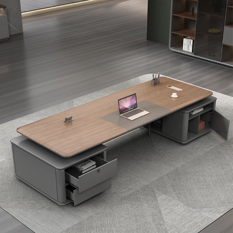 Китай Современный светлый роскошный письменный стол для руководителя, популярный стол для руководителя-менеджера, офисная мебель по индивидуальному заказузавод Поставщик - ООО компания Гуанчжоу Мэйи Мебель