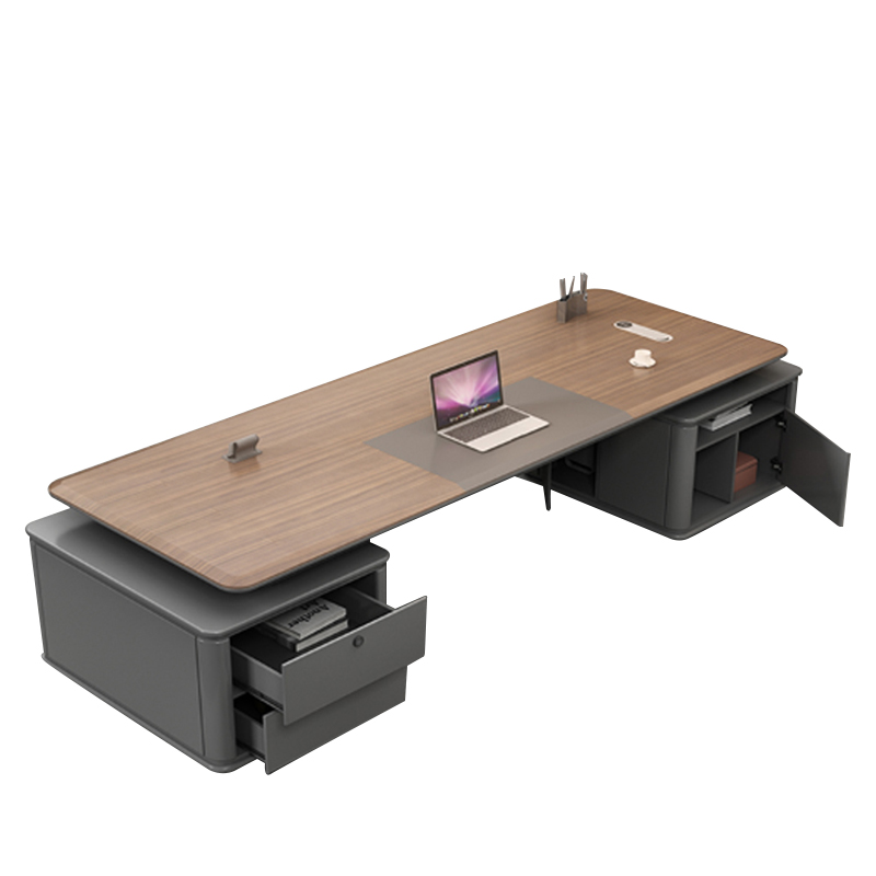 Китай Современный светлый роскошный письменный стол для руководителя, популярный стол для руководителя-менеджера, офисная мебель по индивидуальному заказузавод Поставщик - ООО компания Гуанчжоу Мэйи Мебель