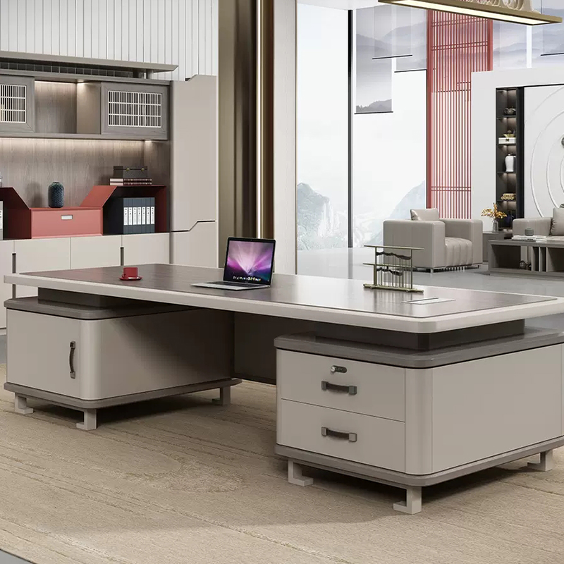 Китай Новый китайский стиль светлый роскошный стол генерального директора | Демонстрирует ауру лидерствазавод Поставщик - ООО компания Гуанчжоу Мэйи Мебель