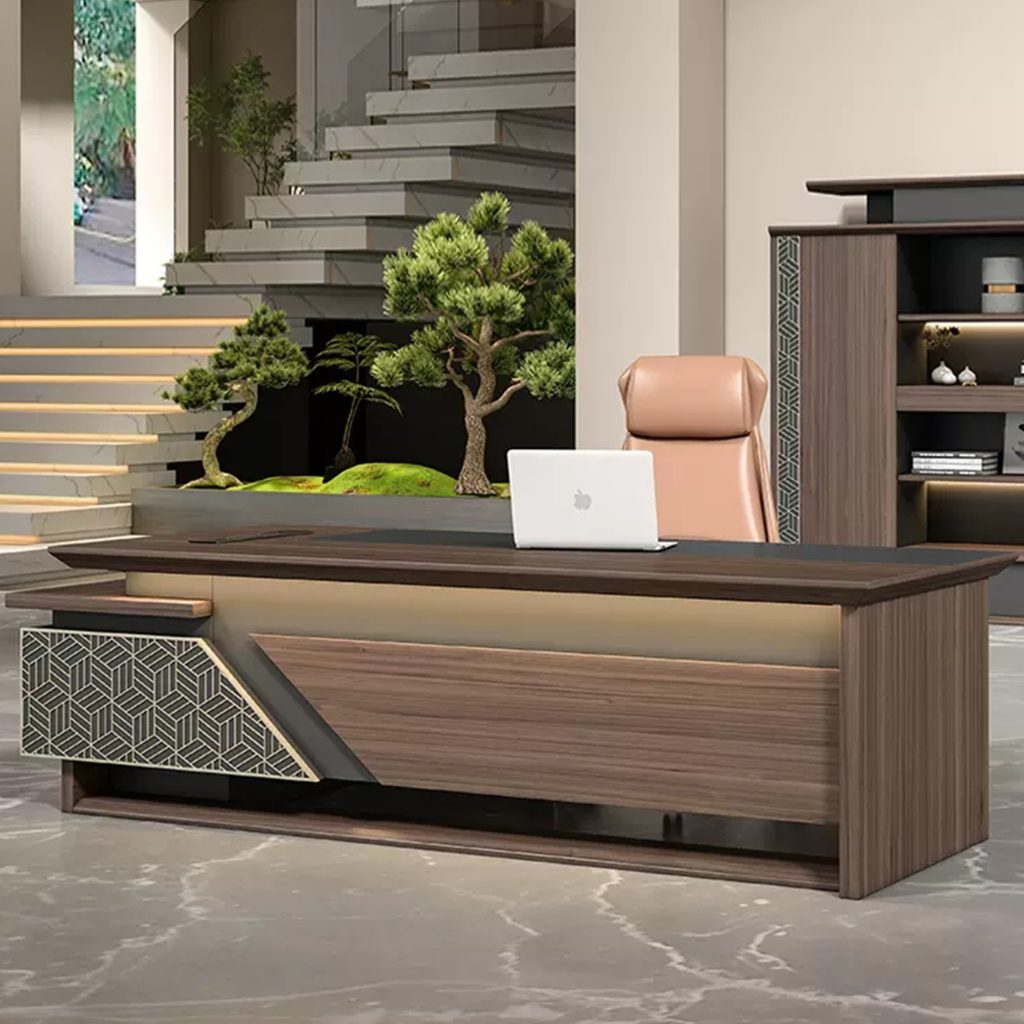 Китай Новый легкий и роскошный офисный стол в китайском стиле для руководителя | Комплект из стола и стула.завод Поставщик - ООО компания Гуанчжоу Мэйи Мебель