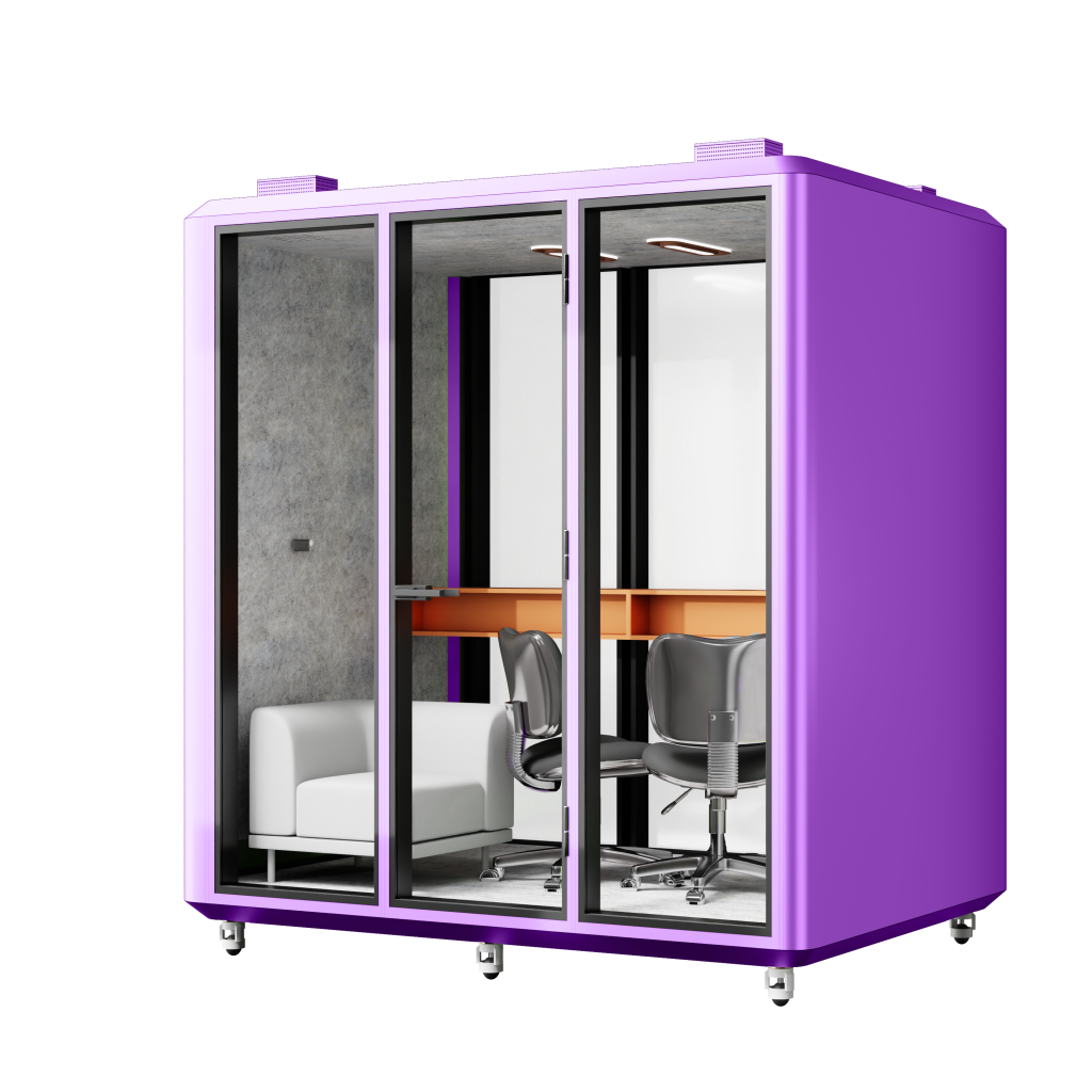 Китай Бесшумный шкаф для офиса на 4 человека — приватная звукоизолированная капсулазавод Поставщик - ООО компания Гуанчжоу Мэйи Мебель