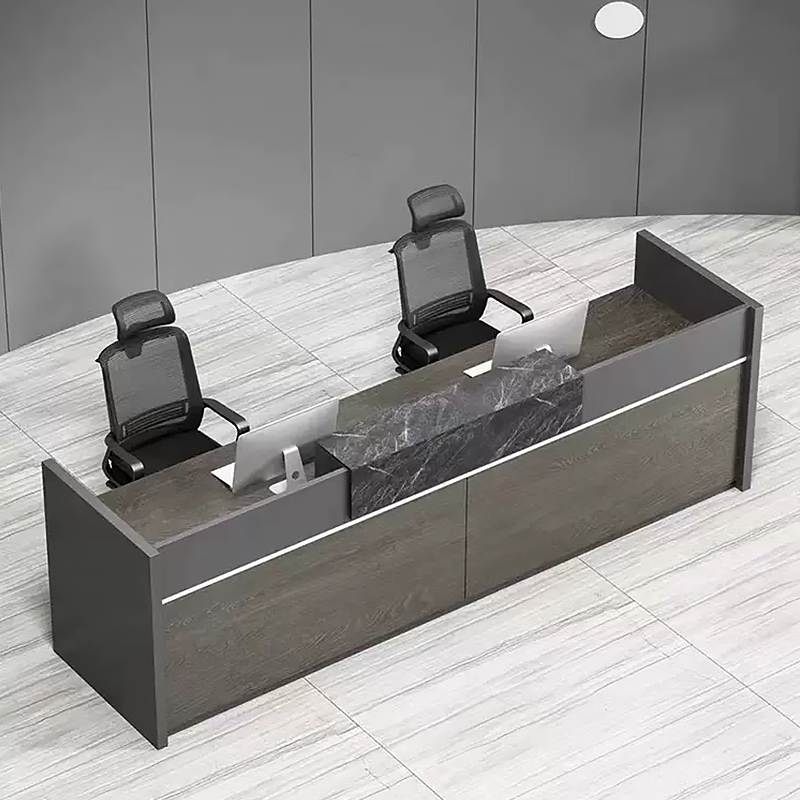 Китай Простая и элегантная двухместная стойка регистрации, офисная мебель для ресепшена, коммерческая мебель.завод Поставщик - ООО компания Гуанчжоу Мэйи Мебель