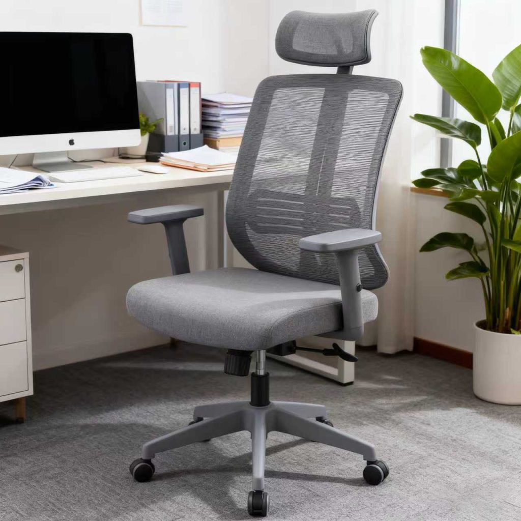 Китай Эргономический офисный стул высокого спинки с сетчатым сиденьем и поддержкой поясницы — регулируемый компьютерный стул для дома и офисазавод Поставщик - ООО компания Гуанчжоу Мэйи Мебель