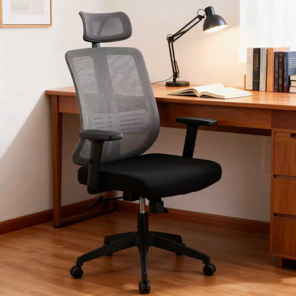 Китай Эргономический офисный стул высокого спинки с сетчатым сиденьем и поддержкой поясницы — регулируемый компьютерный стул для дома и офисазавод Поставщик - ООО компания Гуанчжоу Мэйи Мебель