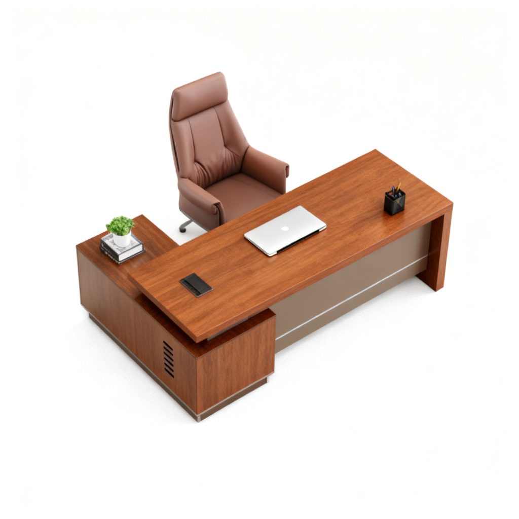 Китай Исполнительский офисный стол для менеджера — большой рабочий стол с устойчивой конструкцией и стильным деревянным покрытиемзавод Поставщик - ООО компания Гуанчжоу Мэйи Мебель
