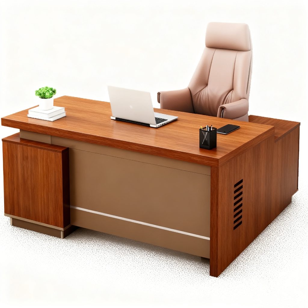 Китай Исполнительский офисный стол для менеджера — большой рабочий стол с устойчивой конструкцией и стильным деревянным покрытиемзавод Поставщик - ООО компания Гуанчжоу Мэйи Мебель
