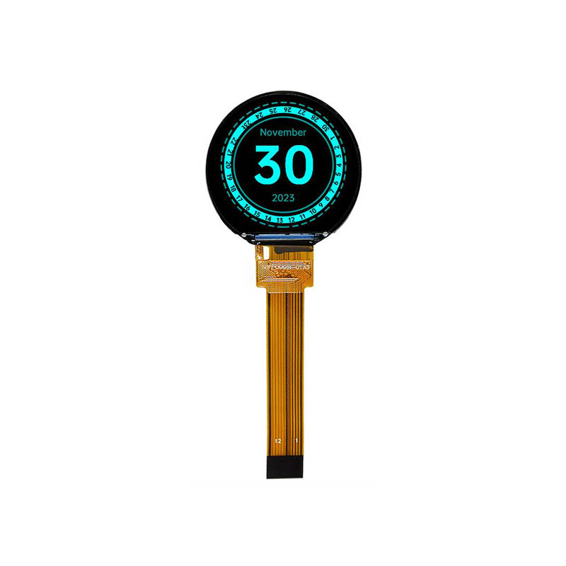 0.99-дюймовый круглый OLED дисплей разрешение 128×115 SPI 4 интерфейс