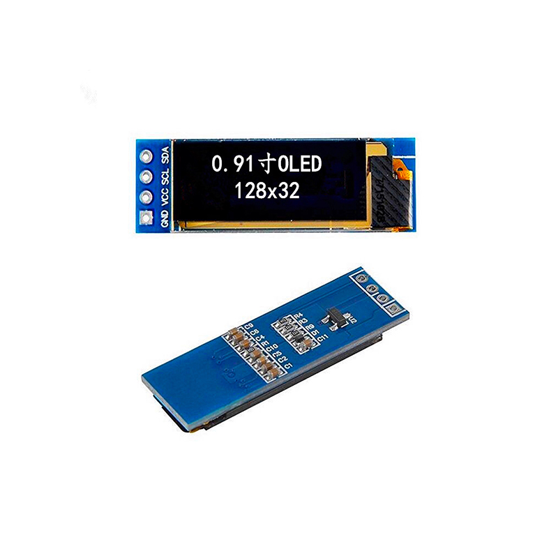 0.91 OLED дисплей разрешение 128×32 I2C интерфейс